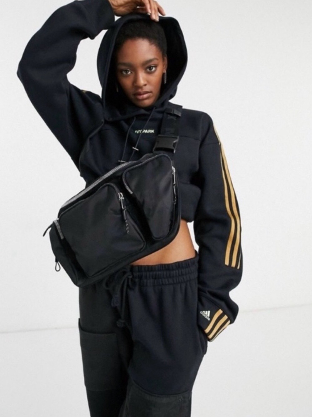 Ivy Park X Adidas Large Oversized Fanny Pack Belt Bag Crossbody Bag